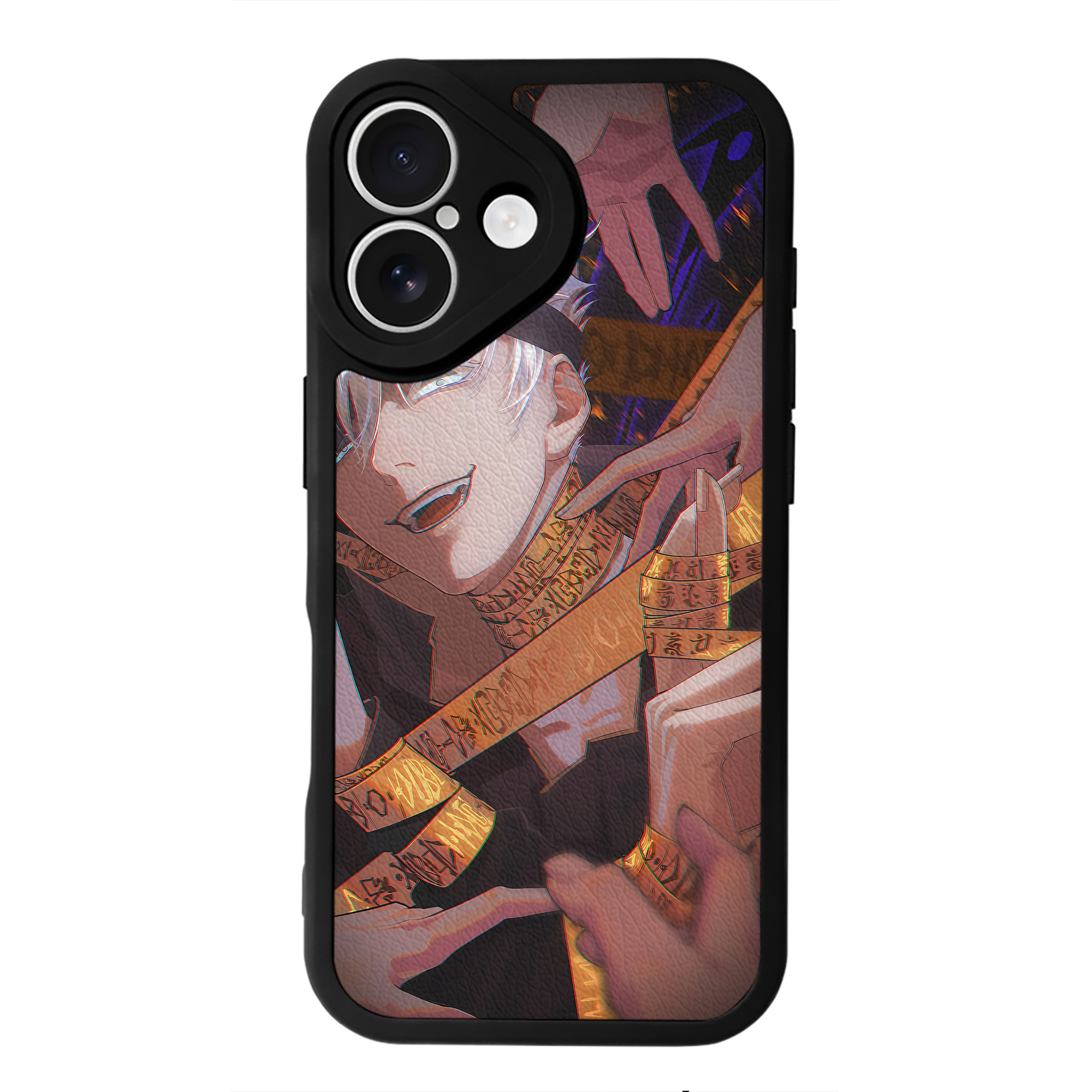 （画像用） 呪術廻戦 Jujutsu Kaisen 【iPhone 16シリーズ対応】シリコンスマホケース（レザー調） 材質：シリコン